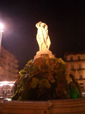 Montpellier - Fountain at night