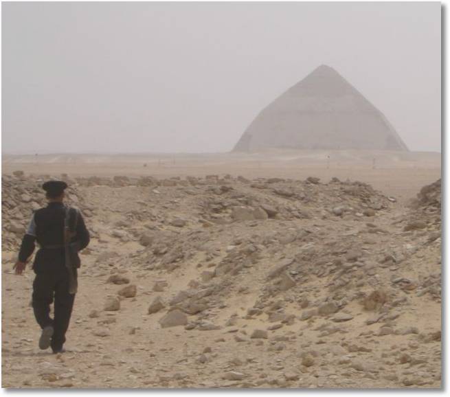 small - Egypt - bent pyramid and cop
