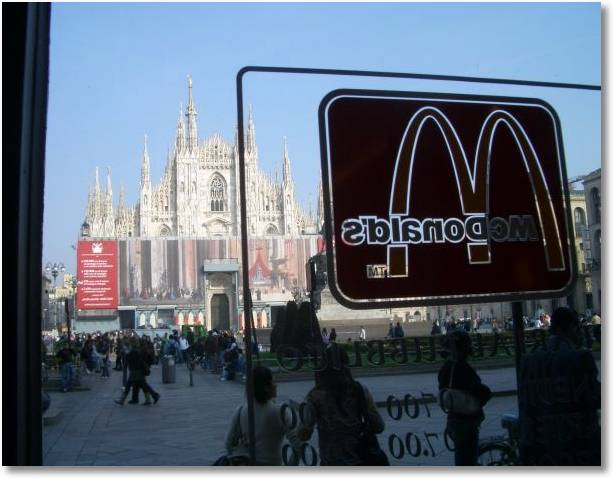 small - Milan - Duomo seen from McDs